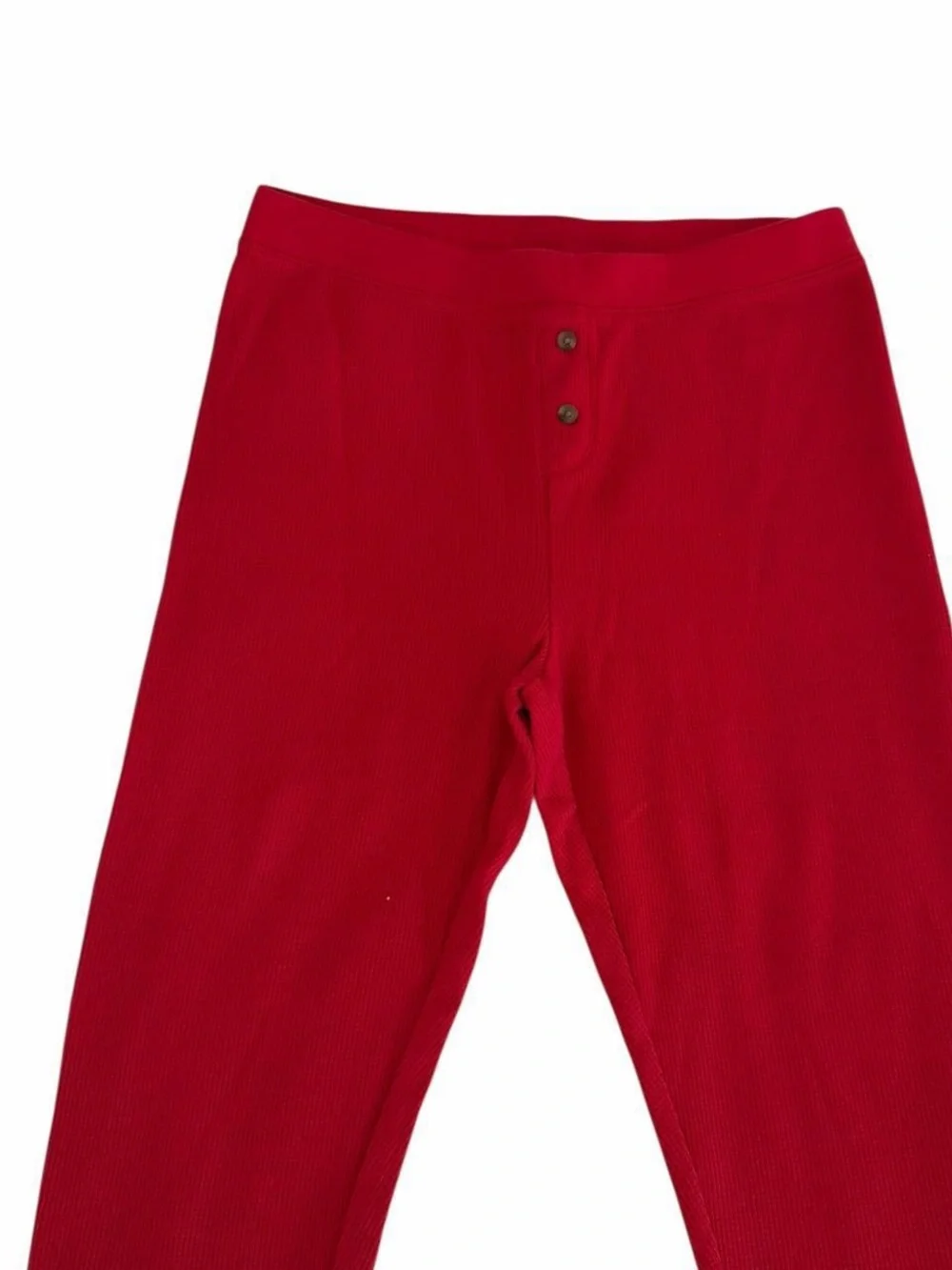 Old Navy Women’s Red Waffle Knit Thermal Leggings Size Small